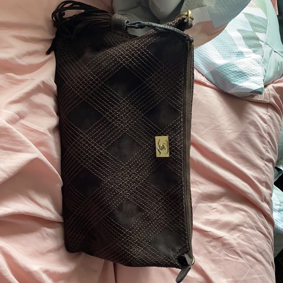 🔥🔥CHANEL BROWN SUEDE SHOULDER BAG - Picture 13 of 13